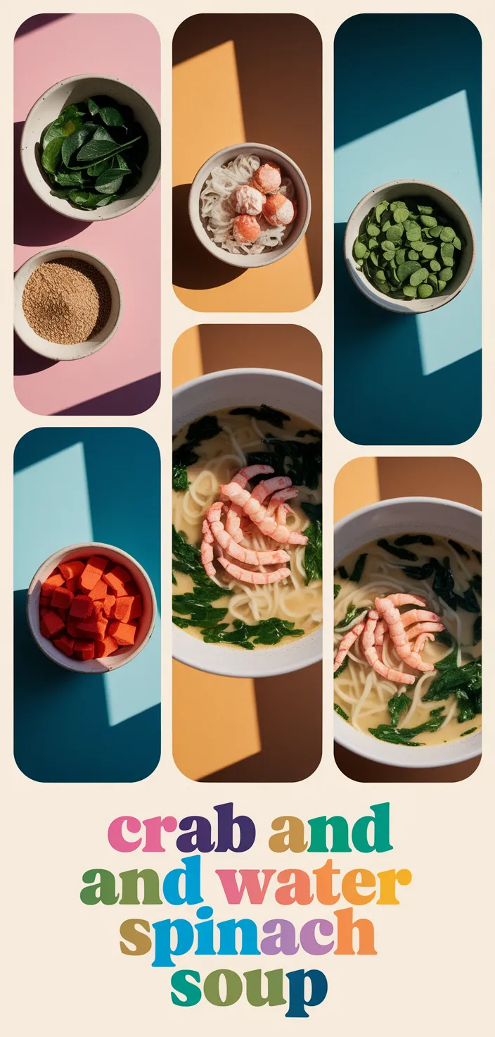 A photo of Canh Bun Recipe Crab And Water Spinach Noodle Soup