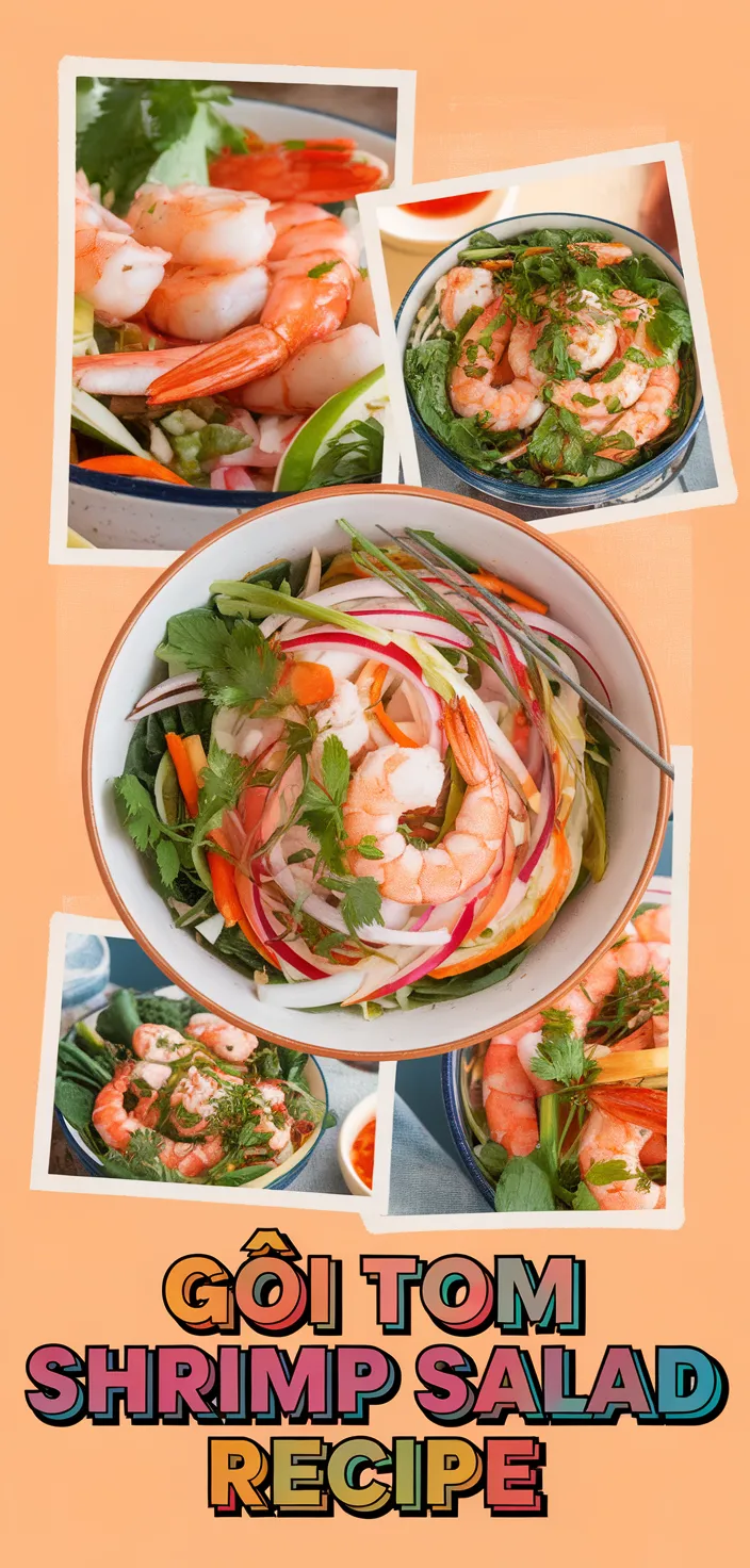 A photo of Goi Tom Vietnamese Shrimp Salad Recipe