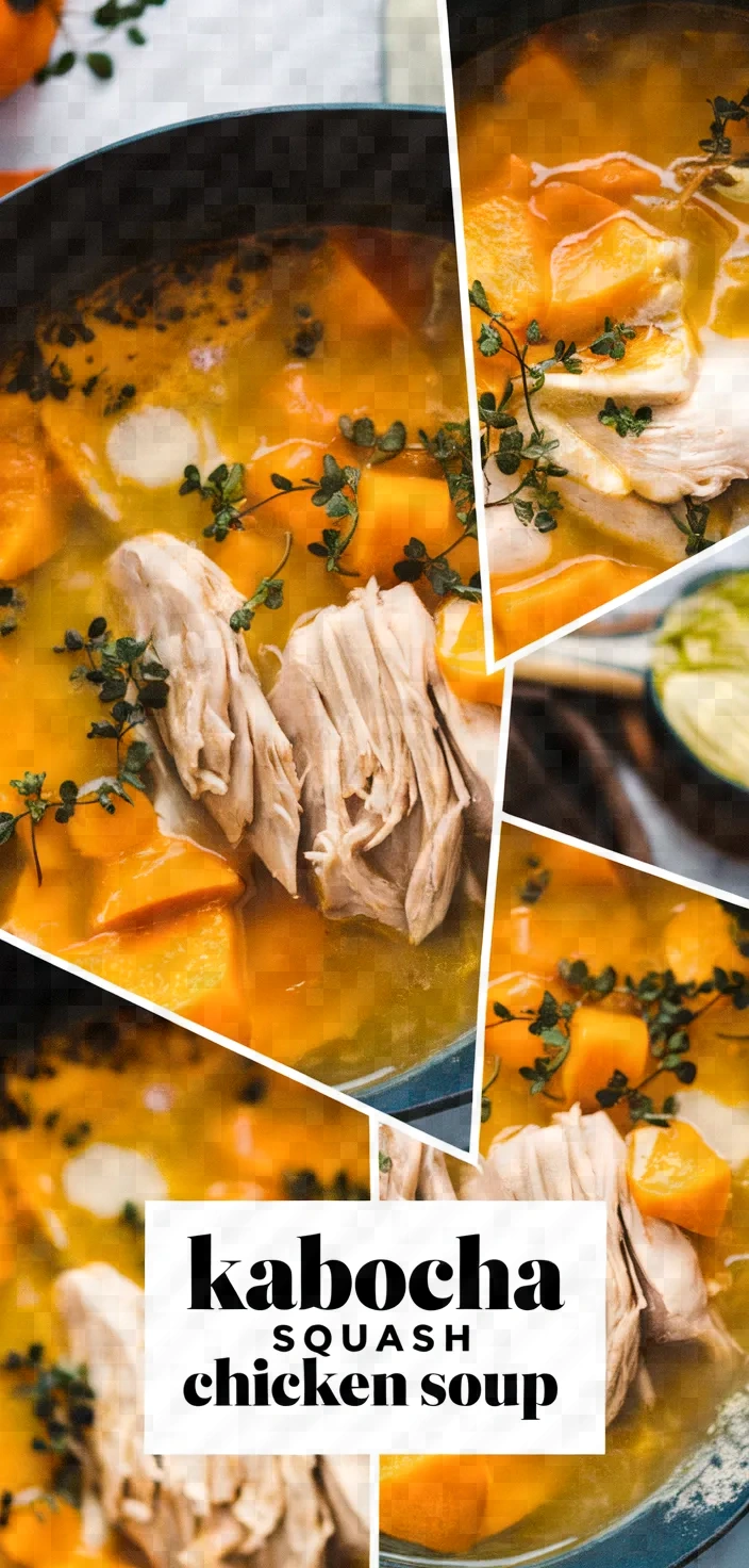 A photo of Vietnamese Kabocha Squash Soup Chicken Canh Bi Do Nau Ga Recipe
