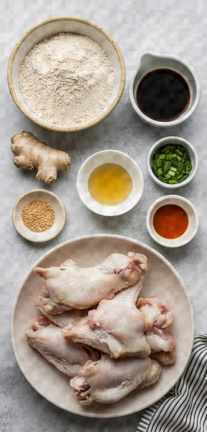 Ingredients photo for Korean Fried Chicken Wings Recipe