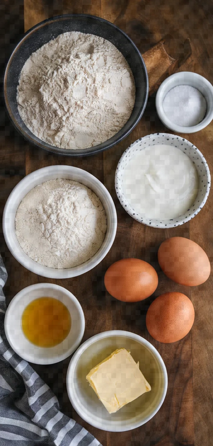 Ingredients photo for Light And Fluffy Sour Cream Pancake Recipe