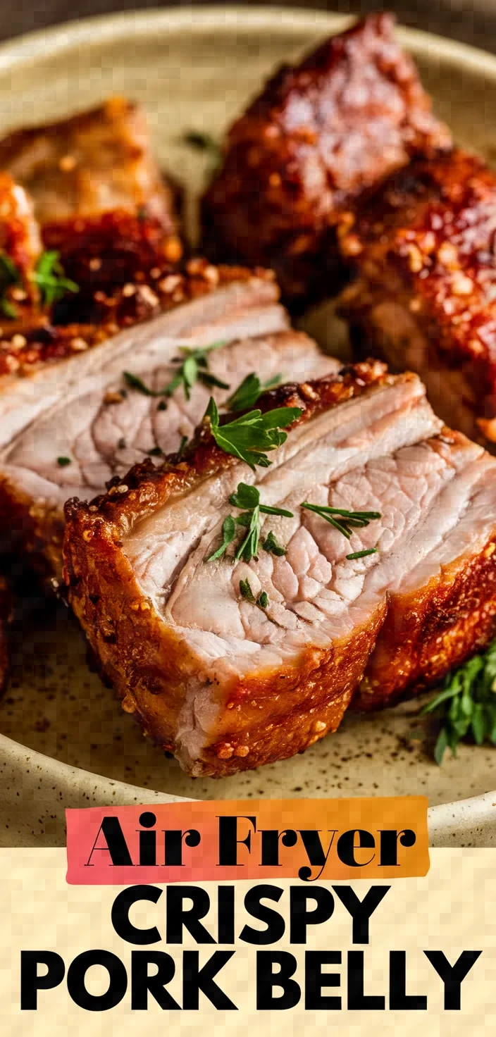 Super Easy Air Fryer Crispy Pork Belly Recipe