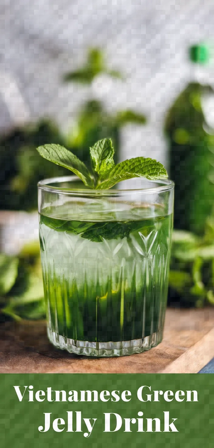 Vietnamese Green Jelly Drink From Scratch Recipe