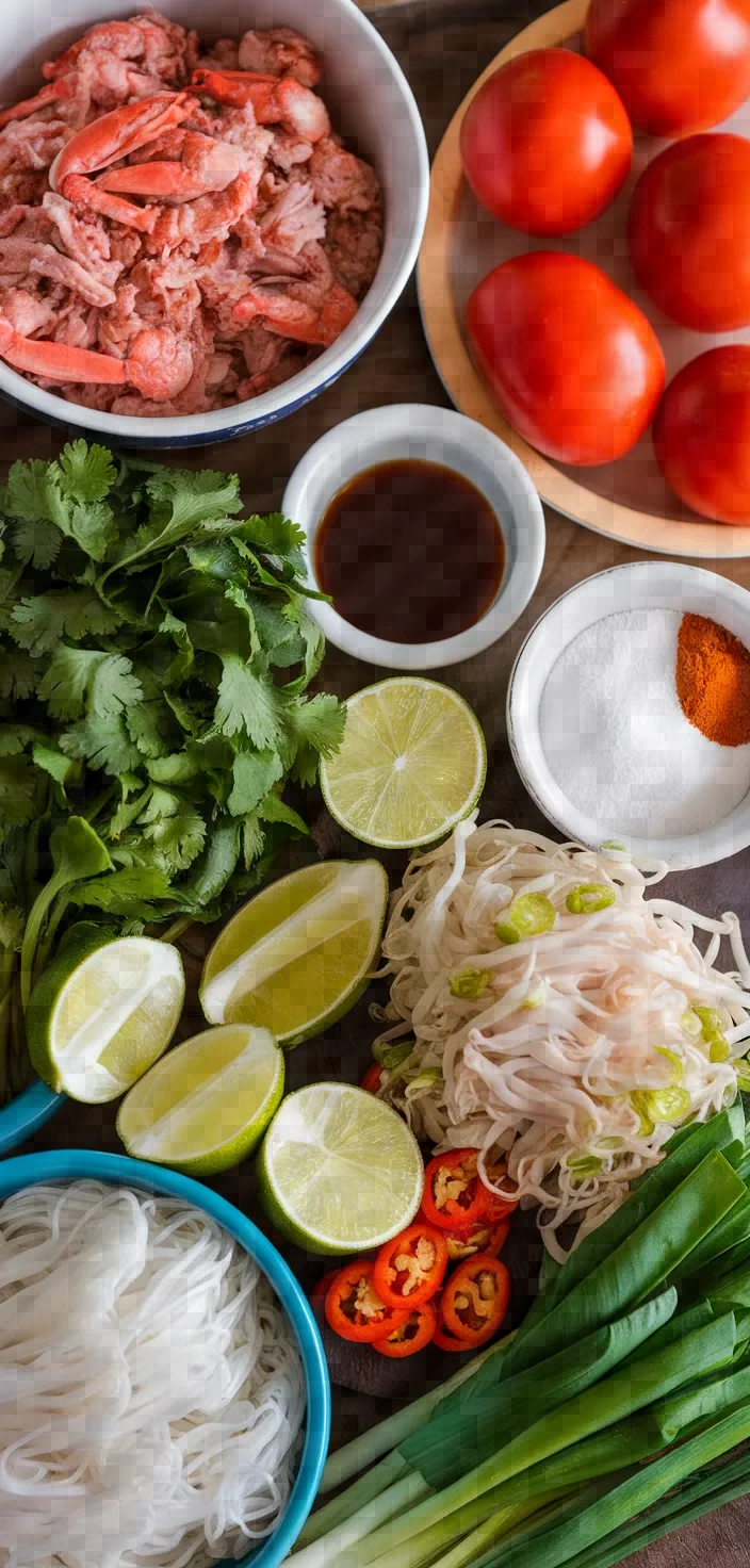 Ingredients photo for Bun Rieu Scratch Recipe