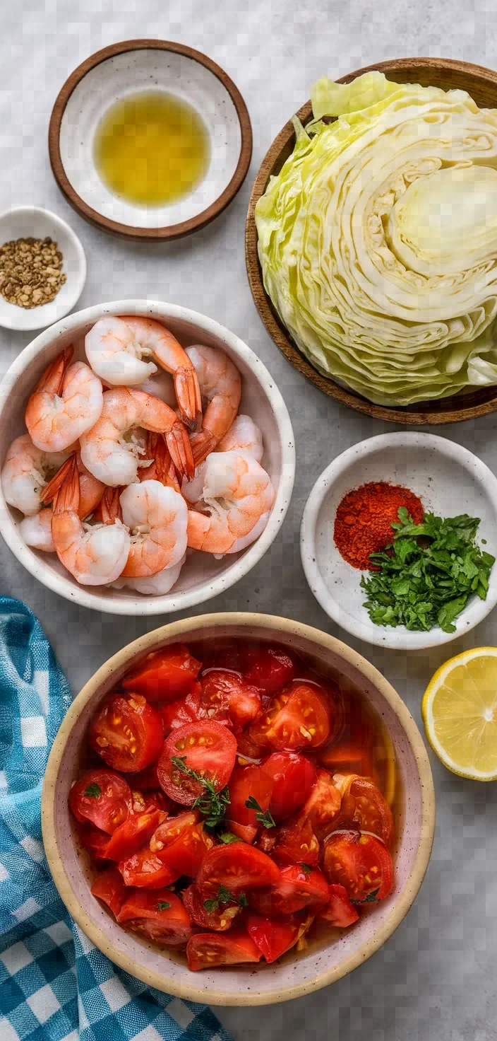 Ingredients photo for Cabbage Shrimp Soup Recipe