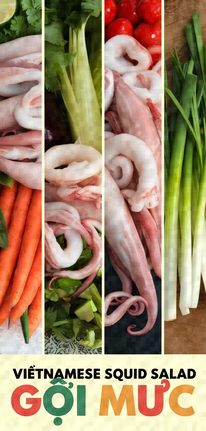 A photo of Vietnamese Squid Salad Goi Muc Recipe