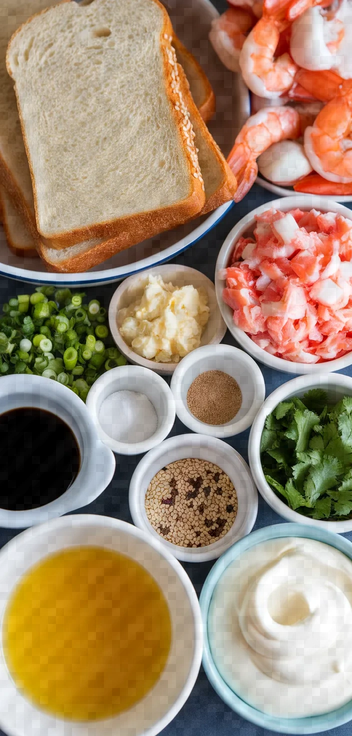 Ingredients photo for Asian Shrimp Crab Toast Recipe
