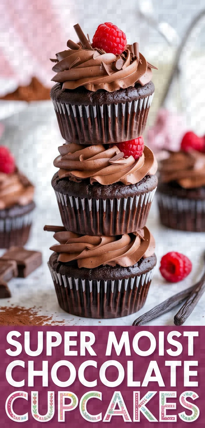 A photo of Super Moist Chocolate Cupcakes Recipe