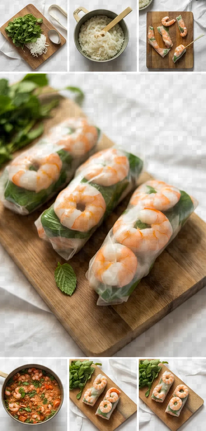 A photo of Vietnamese Shrimp Egg Roll Appetizer Cha Gio Cuon Tom Recipe