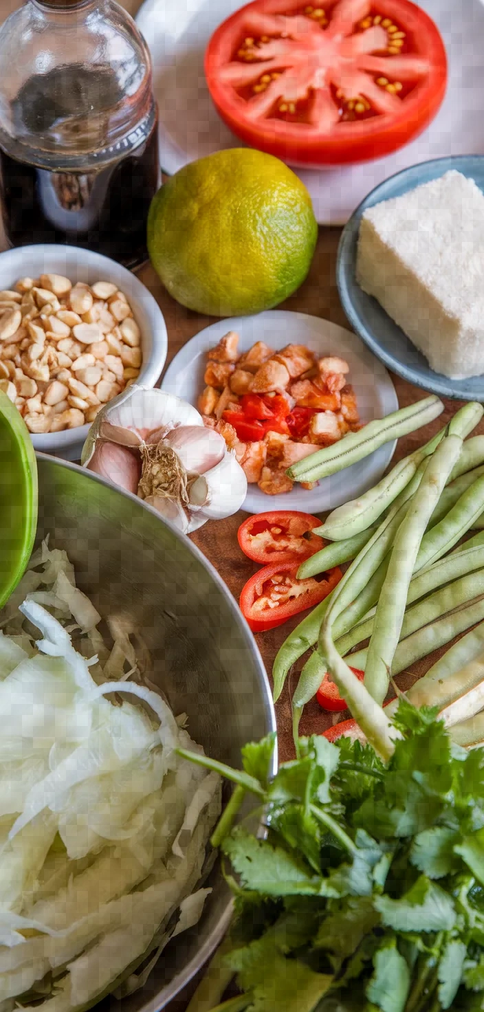 Ingredients photo for Lao Spicy Papaya Salad Recipe