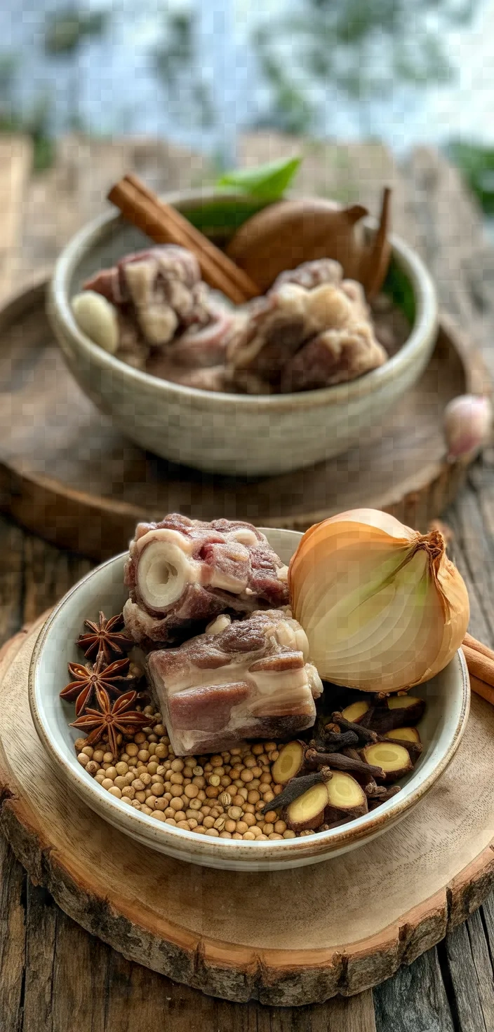 Ingredients photo for Pho Bo Instant Pot Oxtail Recipe