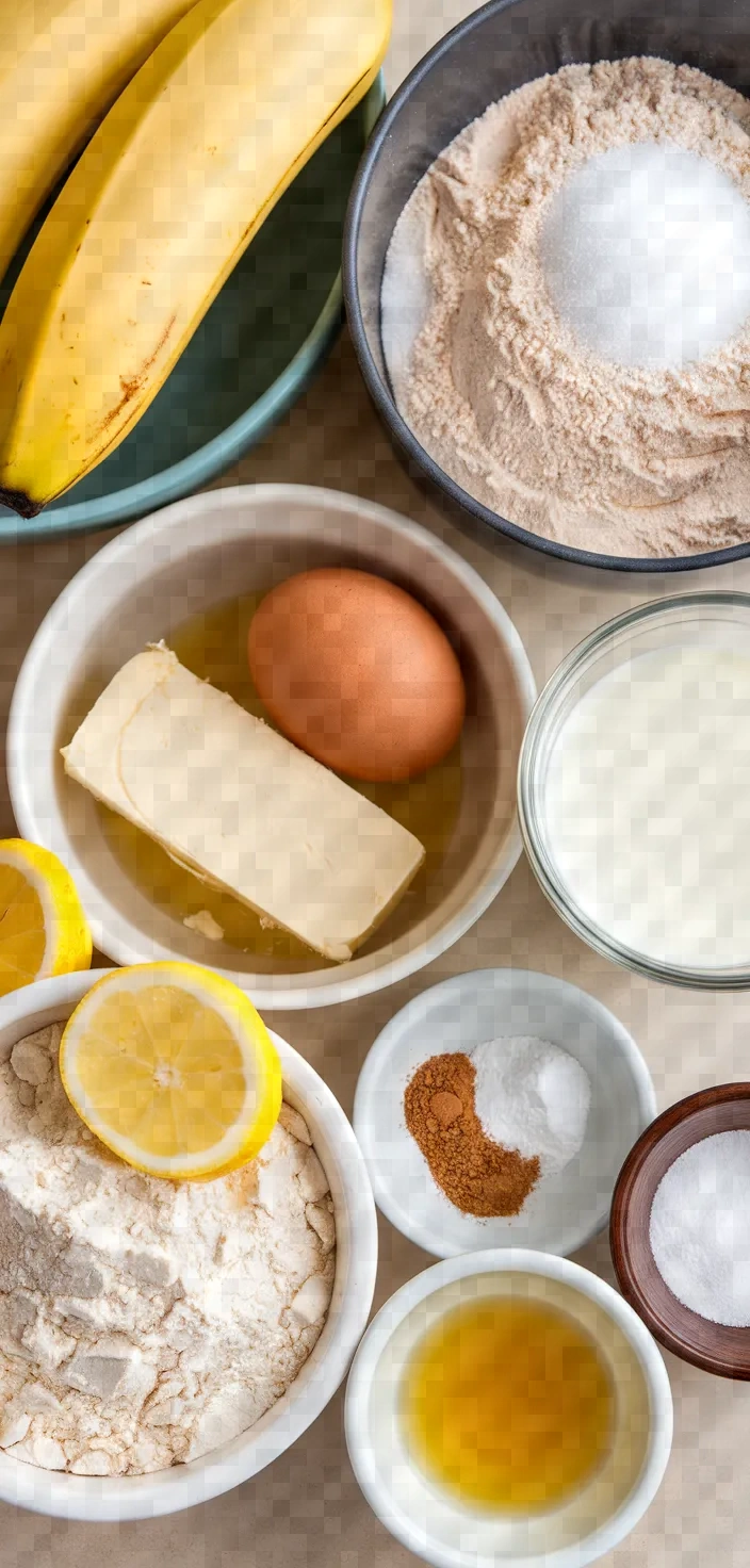 Ingredients photo for Steamed Banana Cake Recipe
