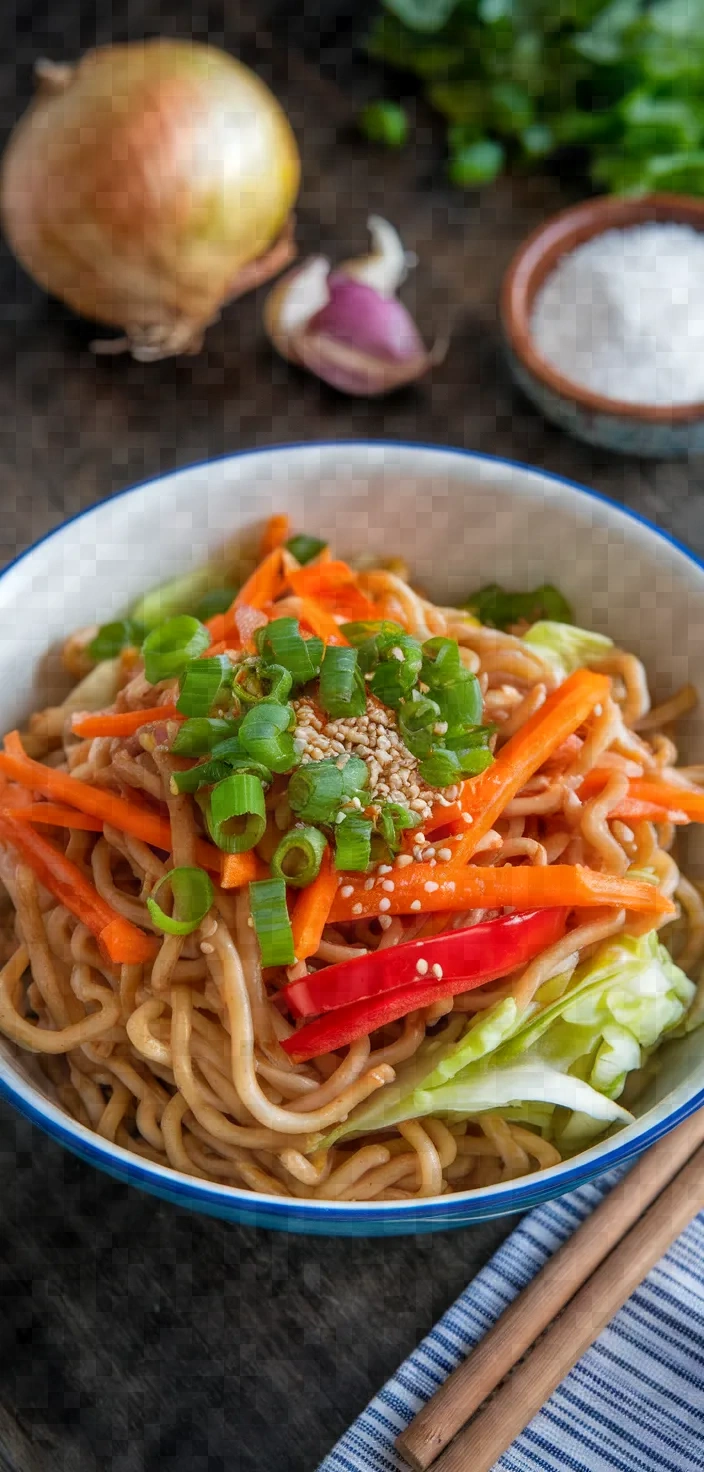 Ingredients photo for Vegetarian Yakisoba Recipe