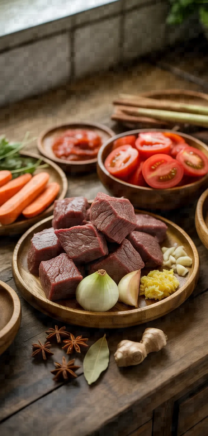 Ingredients photo for Vietnamese Beef Stew Bo Kho Recipe