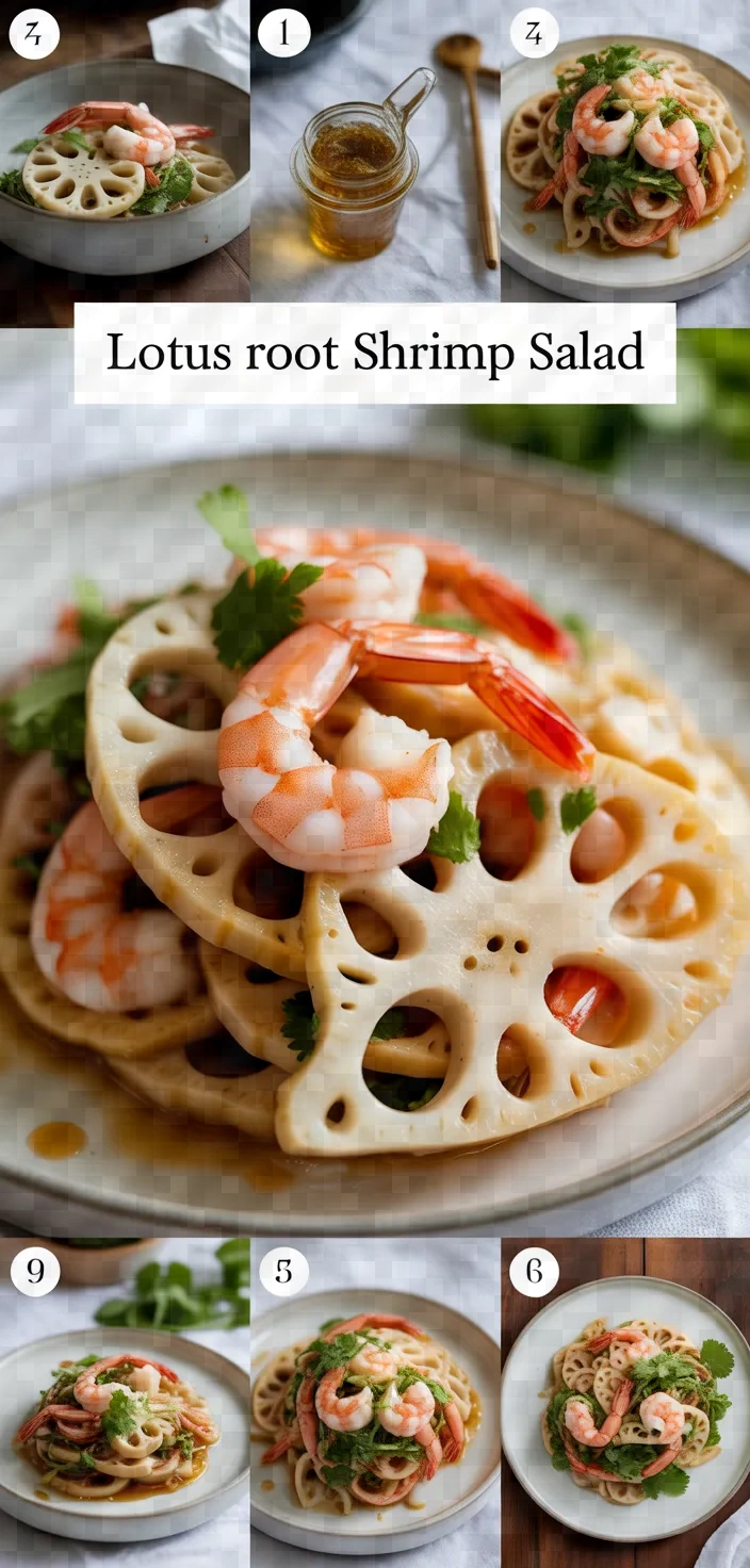 A photo of Lotus Root Shrimp Salad Recipe