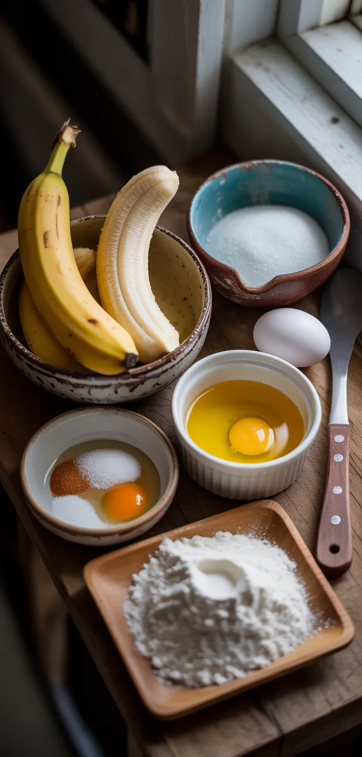 Ingredients photo for Tiktok Banana Bread Recipe