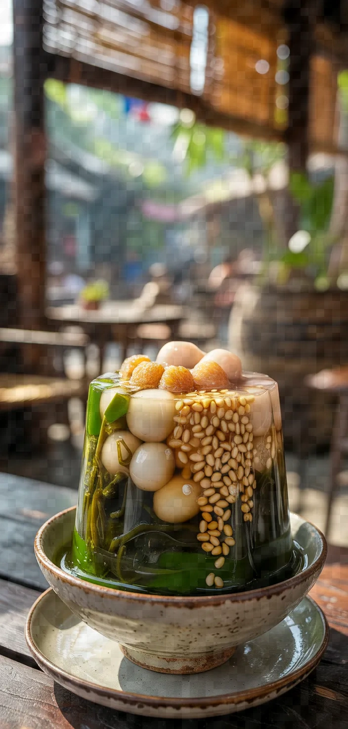 Photo of Vietnamese Refreshing Iced Drinkdessert With Seaweed Lotus Longan And Mung Bean Che Sam Bo Luong Recipe