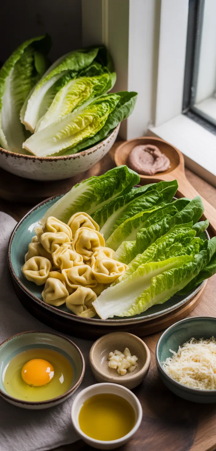 Ingredients photo for Cheese Tortellini Caesar Pasta Salad Recipe