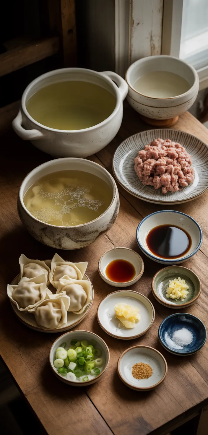 Ingredients photo for Wonton Soup Recipe