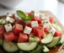 SIMPLE Watermelon + Cucumber + Feta Salad Recipe