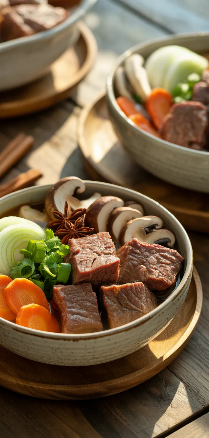 Ingredients photo for Crockpot Asian Beef Noodle Soup Recipe