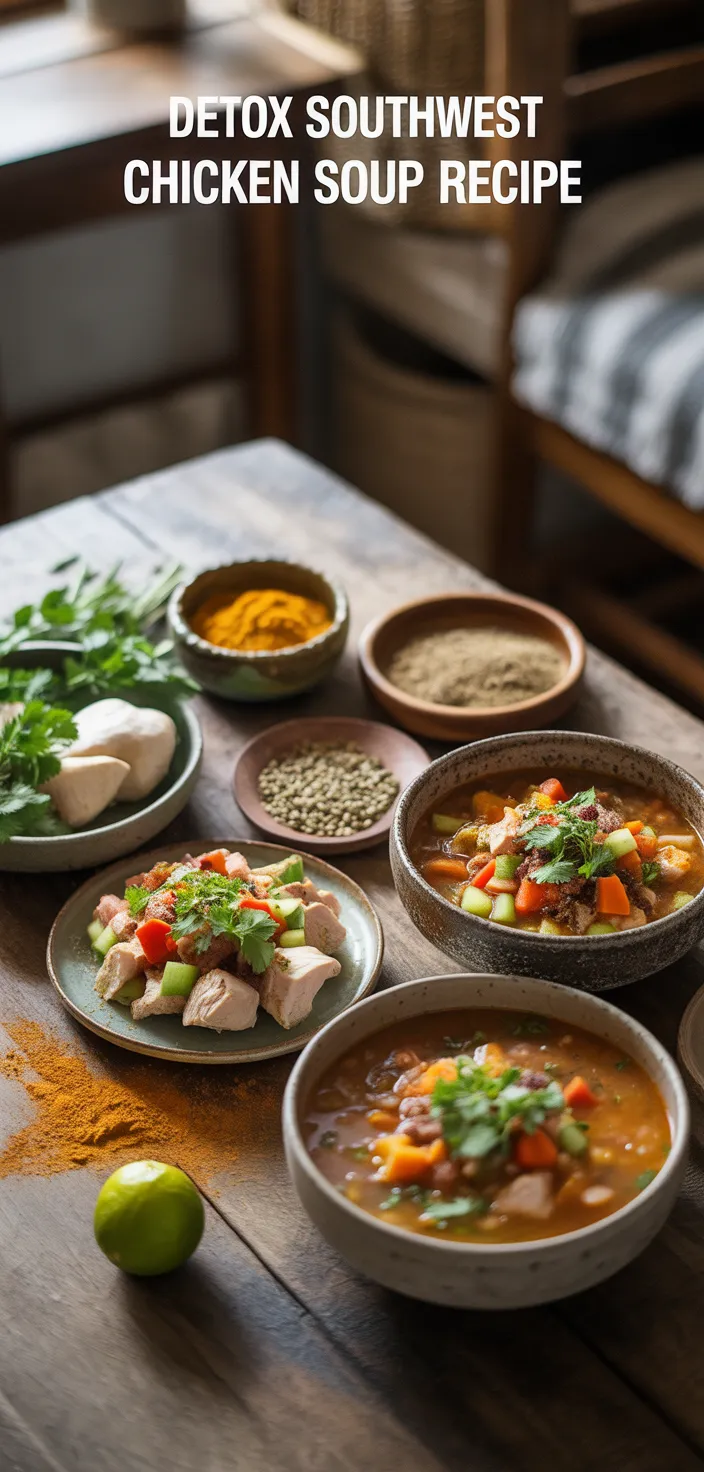Ingredients photo for Detox Southwest Chicken Soup Recipe (Video)