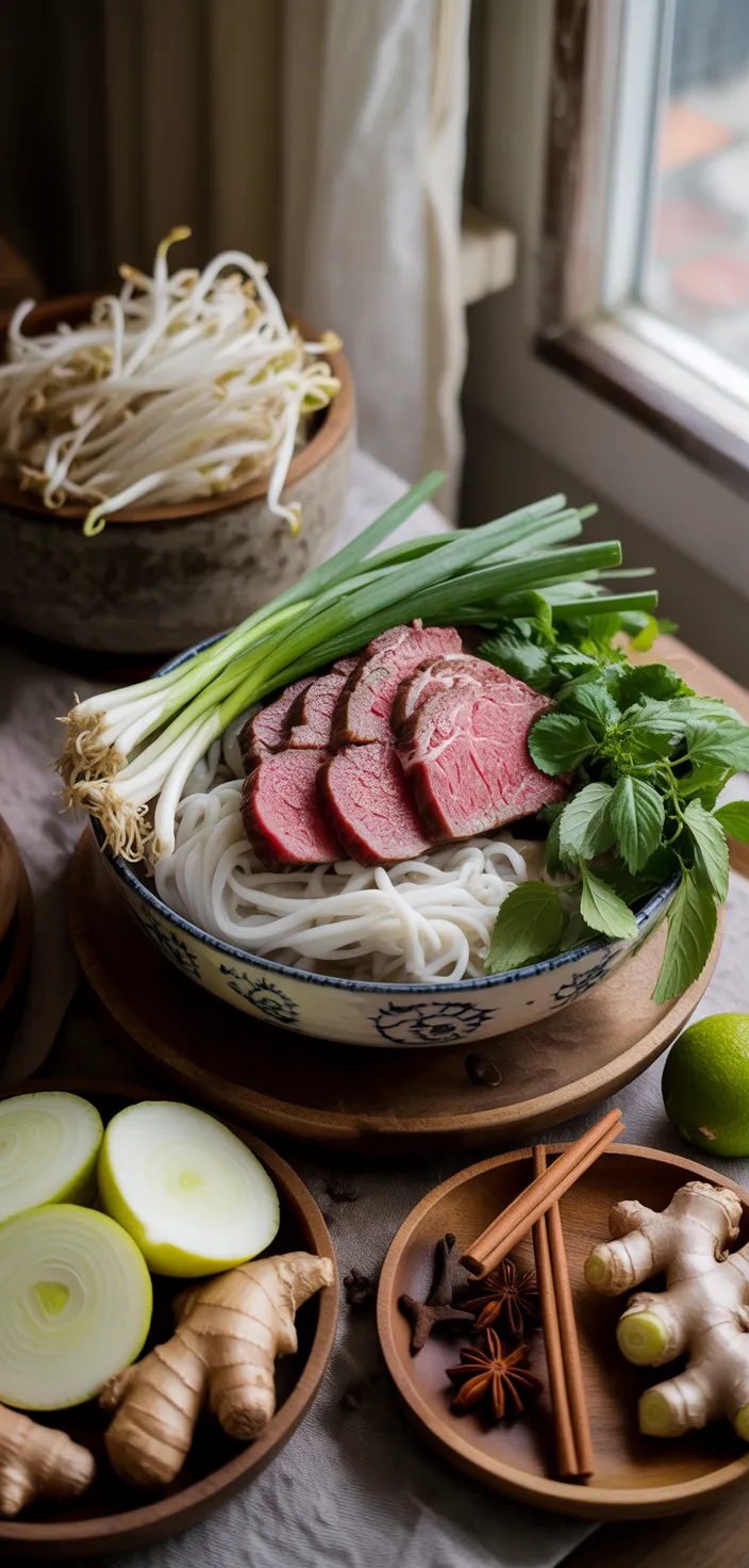Ingredients photo for Easy Vietnamese Pho Noodle Soup Recipe