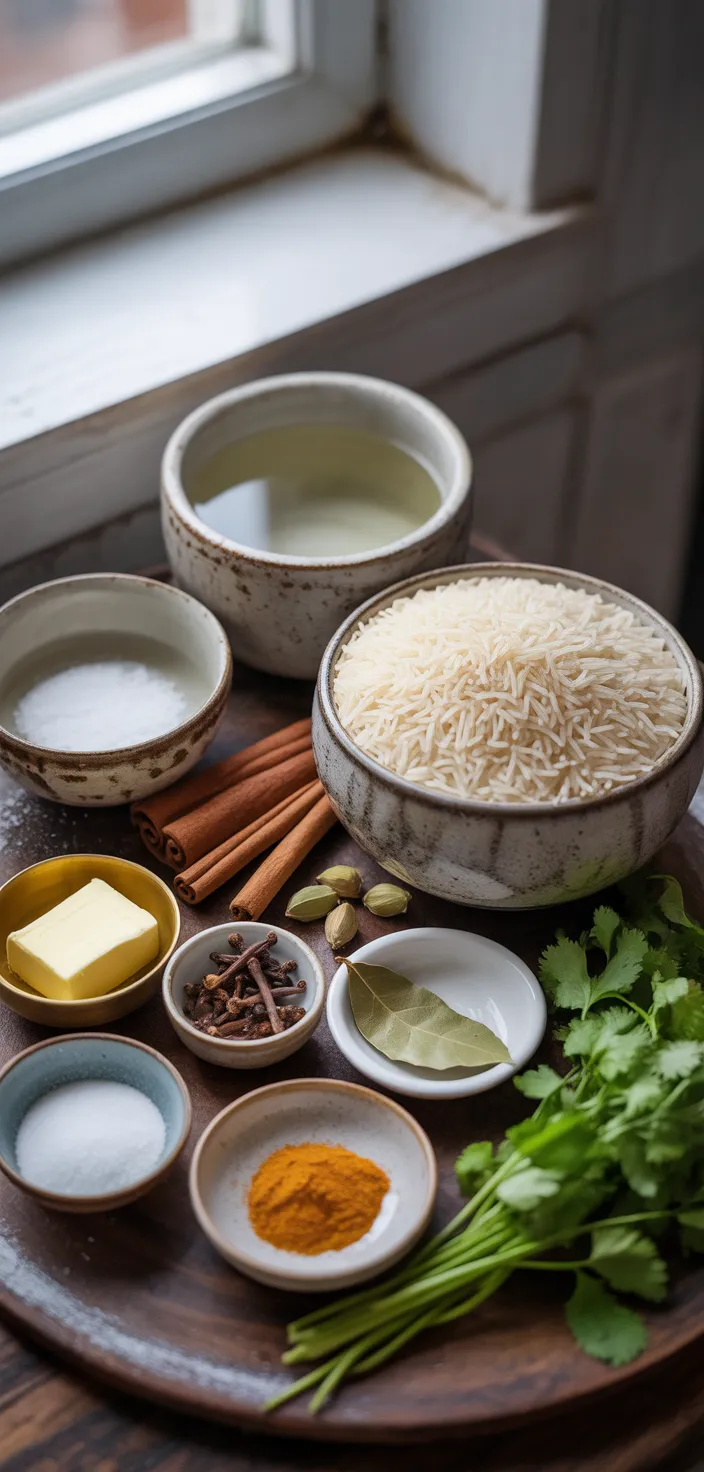 Ingredients photo for How To Cook Perfect Basmati Rice Recipe