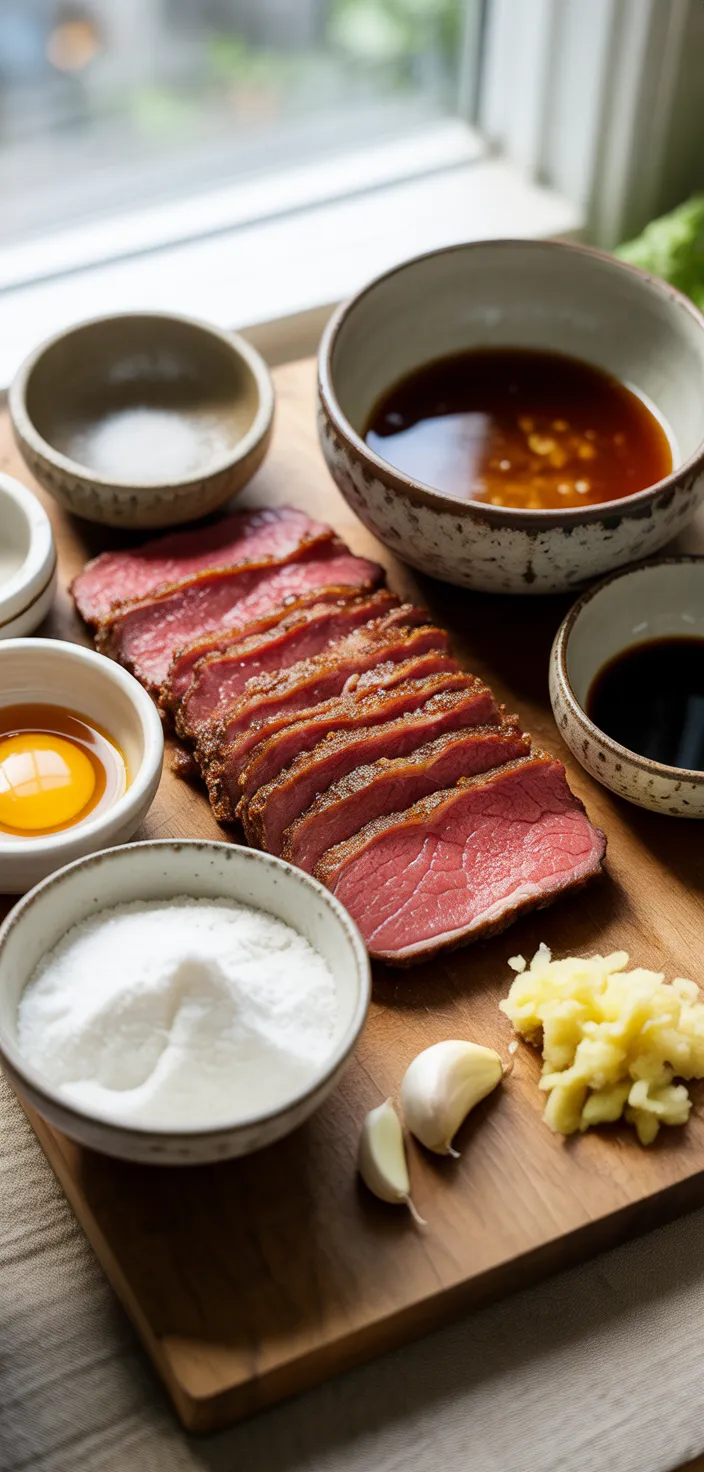 Ingredients photo for Sweet And Sticky Crispy Beef Recipe