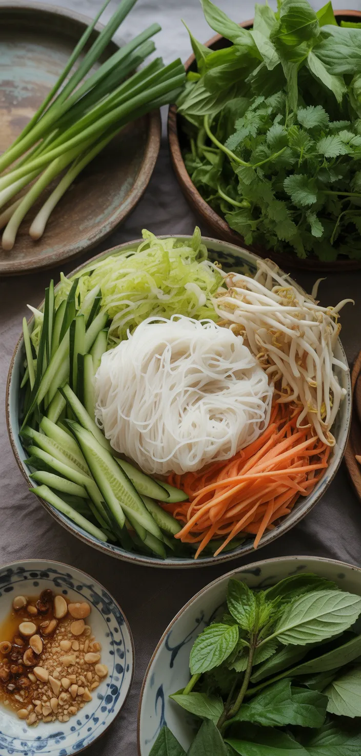 Ingredients photo for Vietnamese Noodles With Lemongrass Chicken (Bun Ga Nuong) Recipe