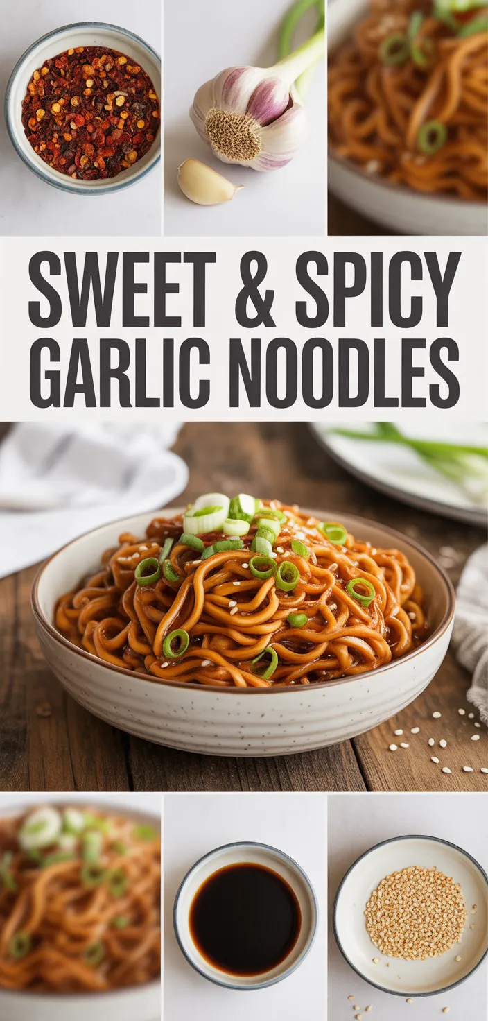 A photo of Sweet & Spicy Garlic Noodles Recipe
