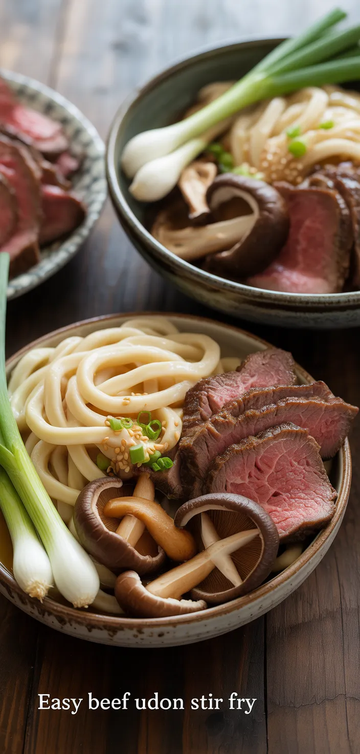 Ingredients photo for Easy Beef Udon Stir Fry Recipe
