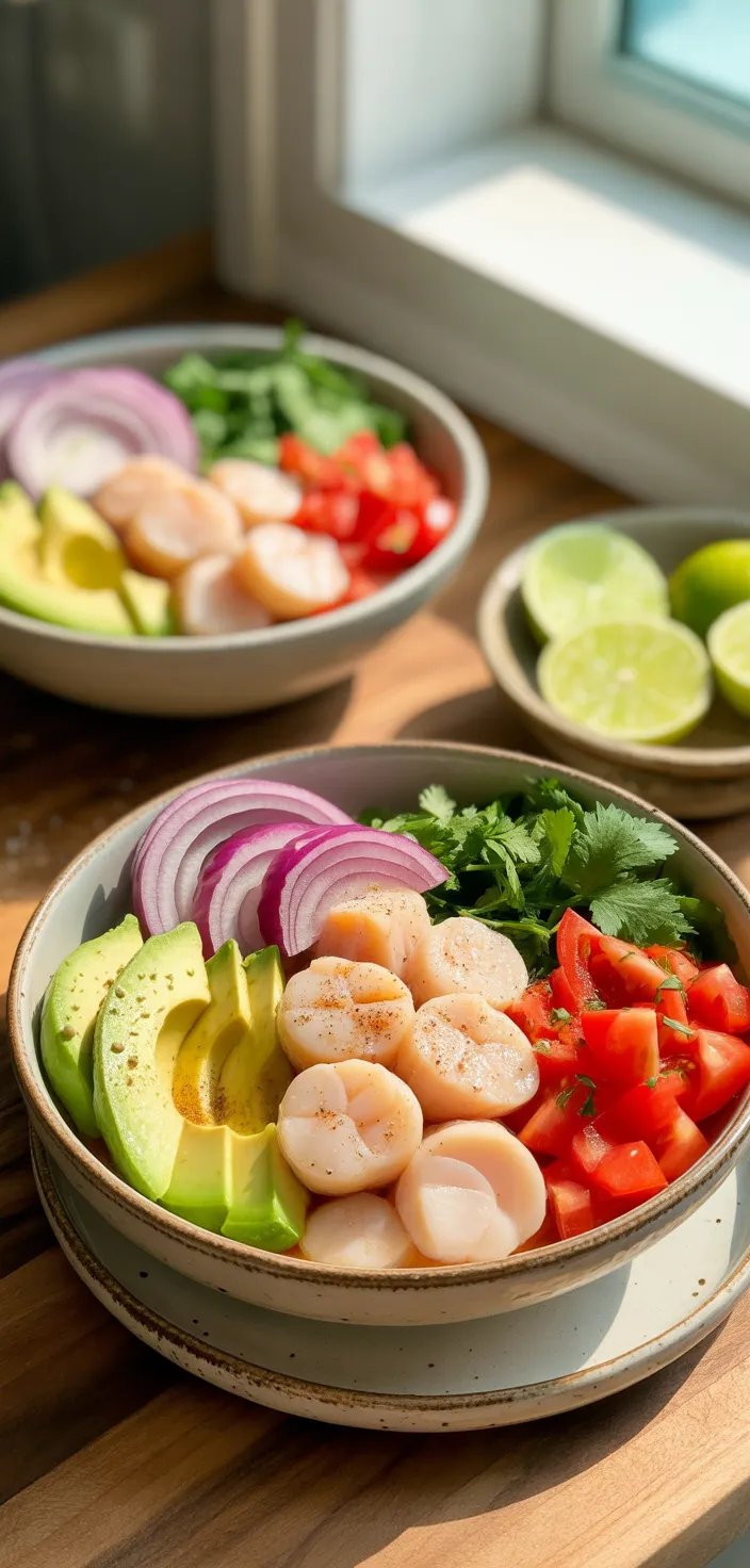 Ingredients photo for Spicy Scallop Ceviche Recipe